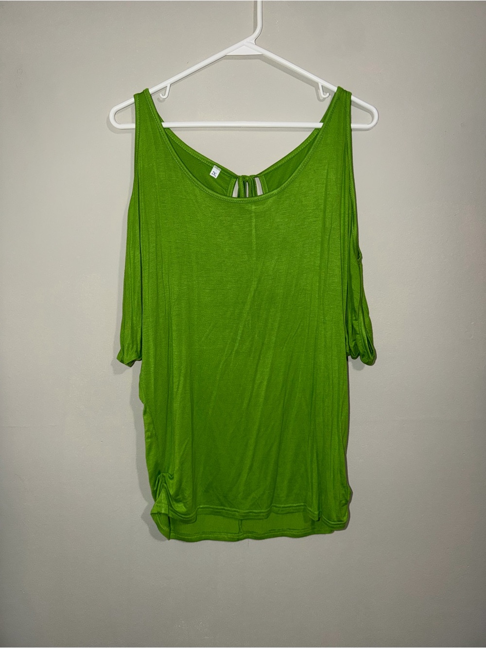 Unknown Brand Lime Green Cold Shoulder Tunic Top – Size 2XL